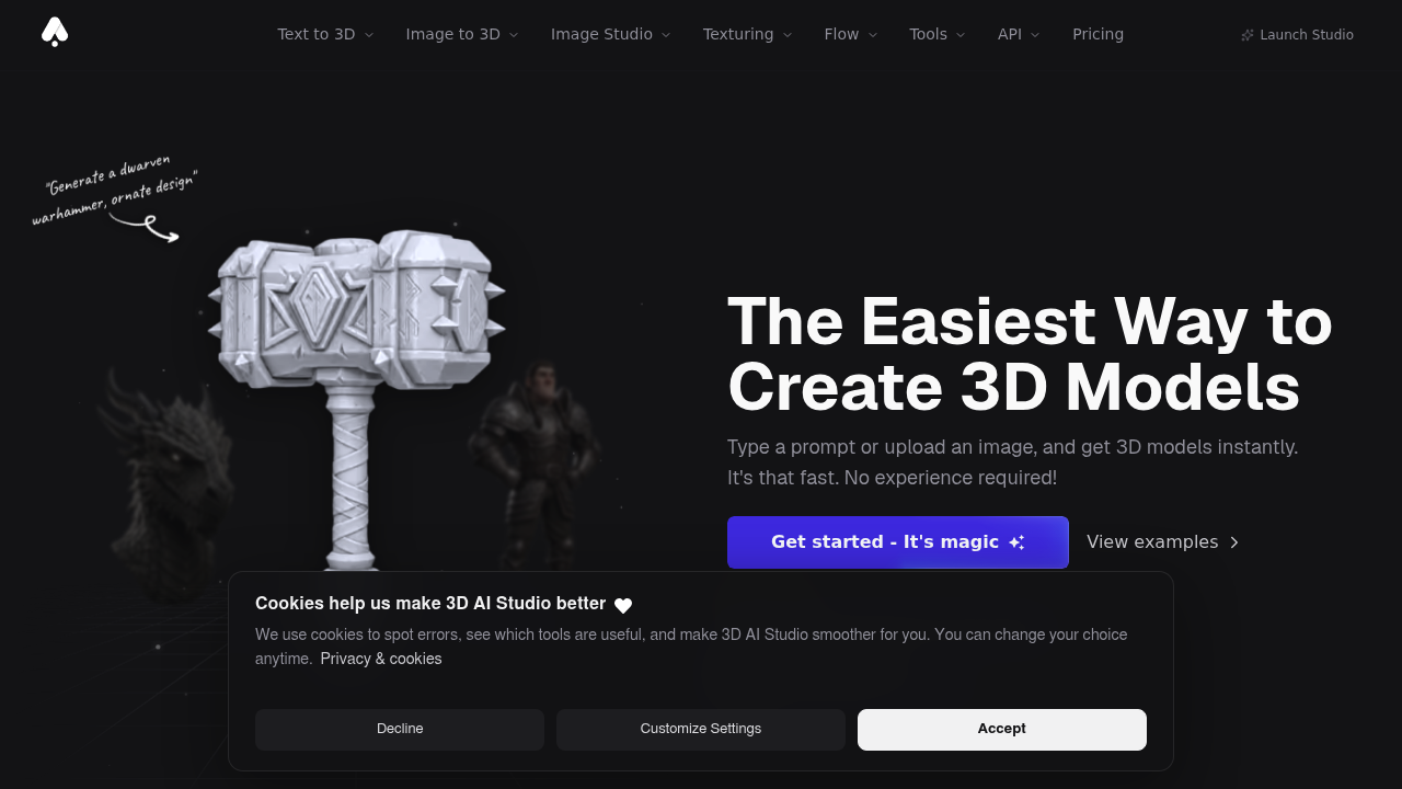 3D AI Studio screenshot