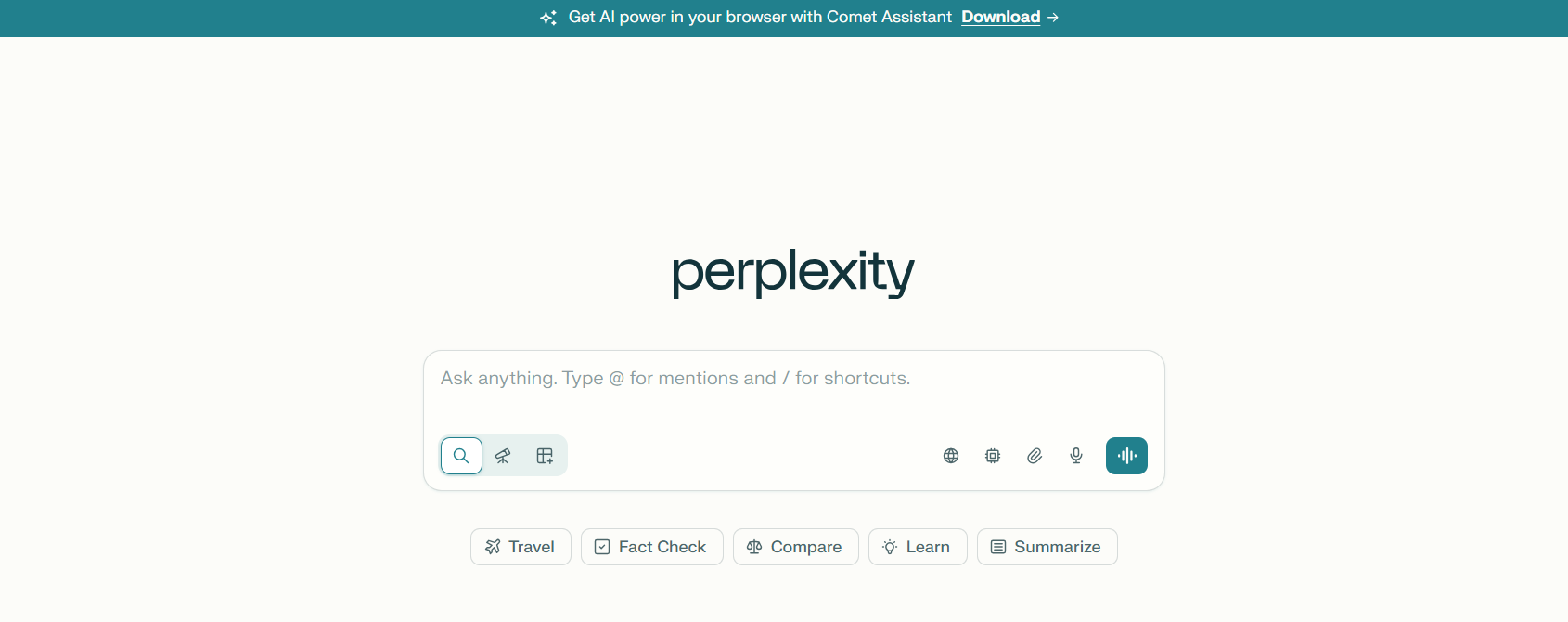 Perplexity AI screenshot