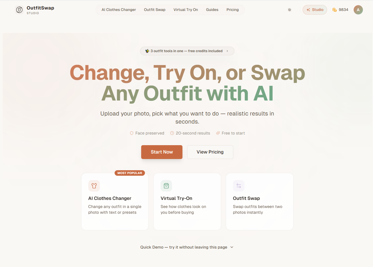 OutfitSwap Studio screenshot