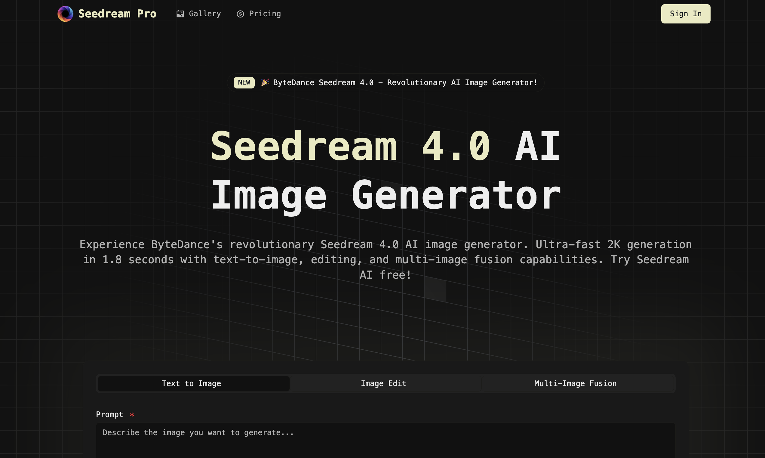 Seedream Pro screenshot