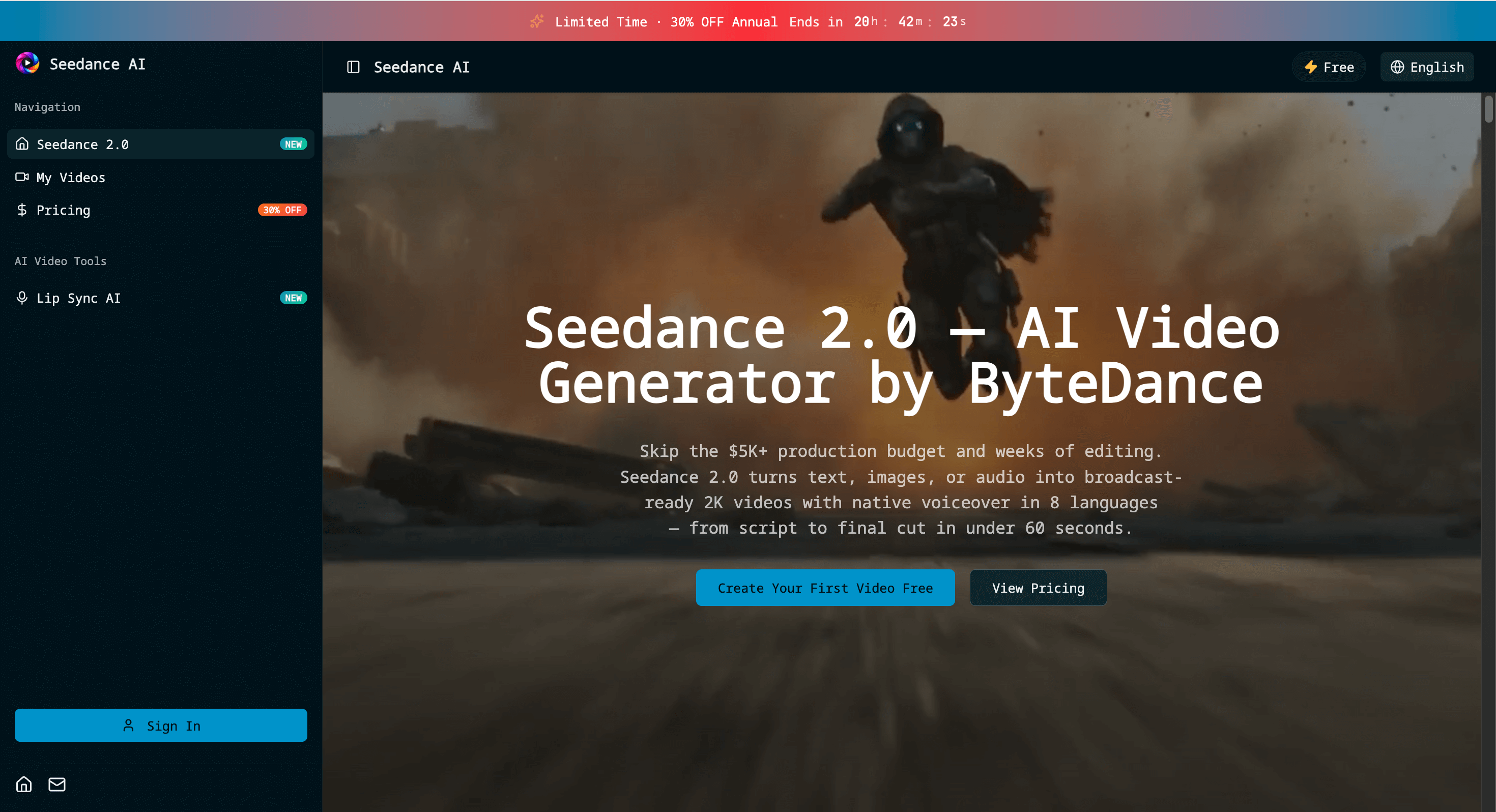 Seedance 2.0 screenshot