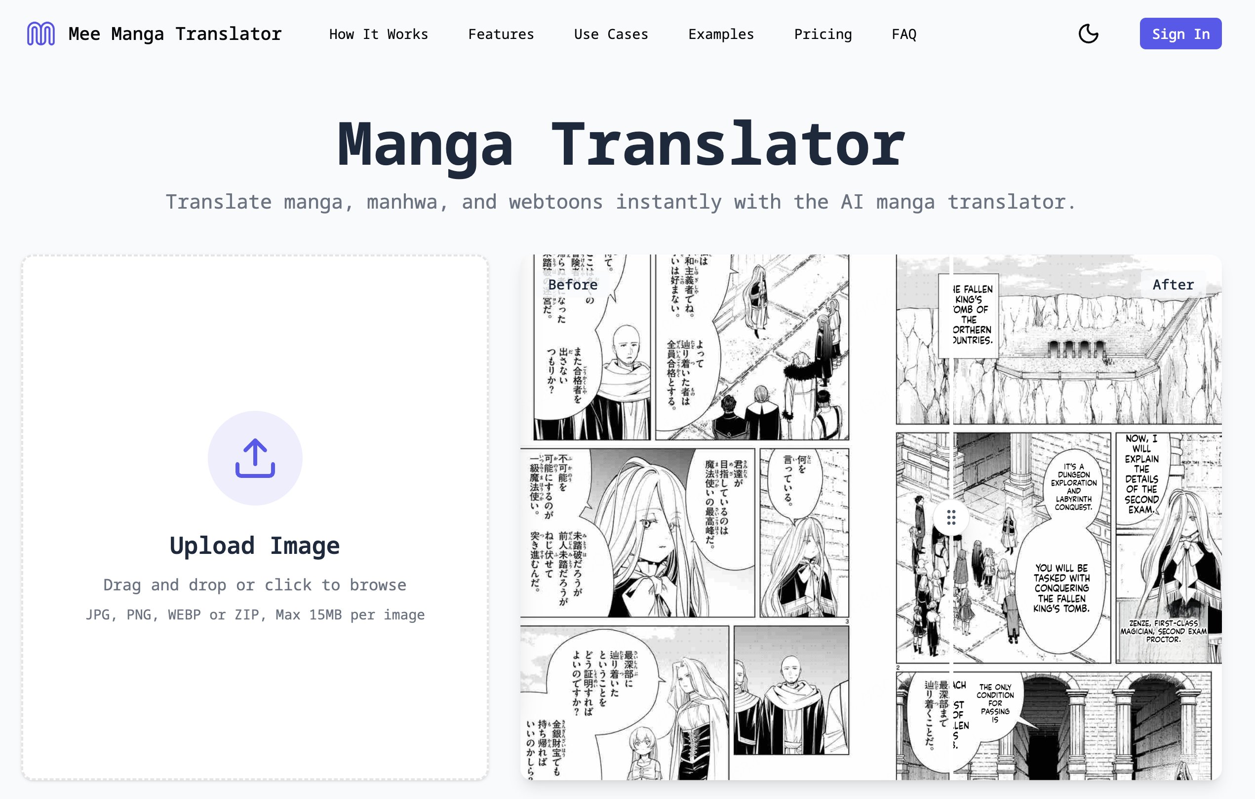 Mee Manga Translator screenshot