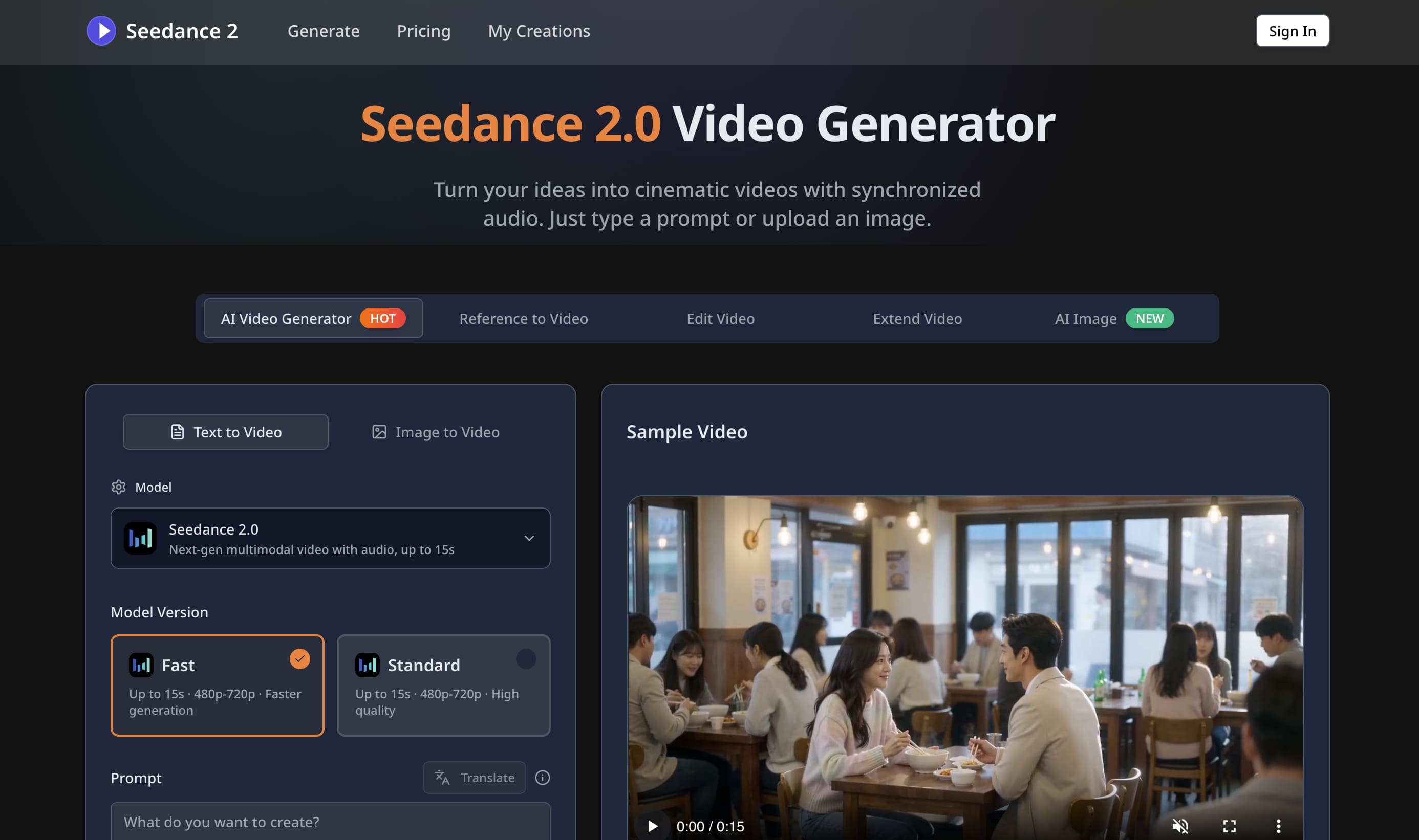 Seedance 2.0 — AI Video Tool for Cinematic Motion screenshot