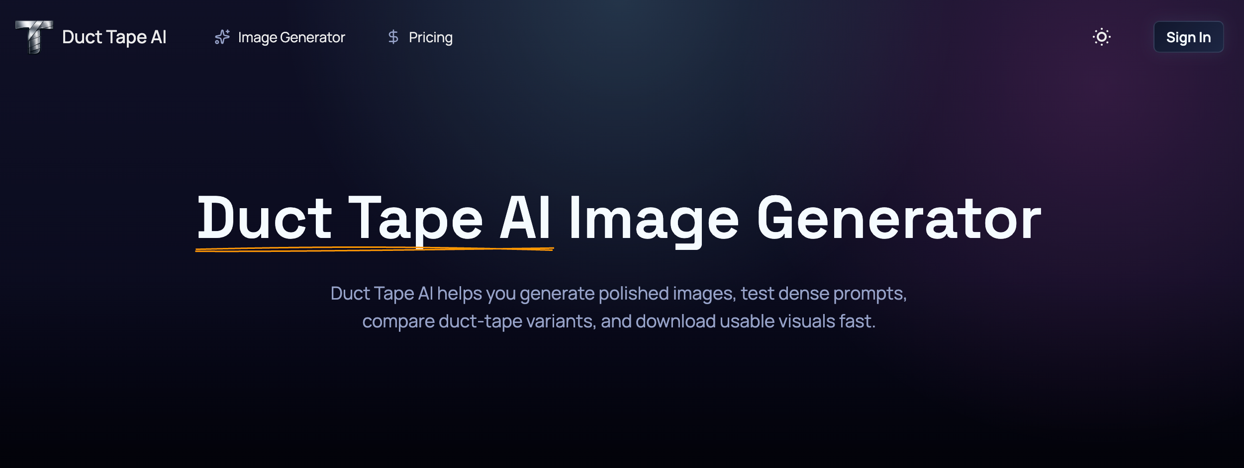 Duct Tape AI screenshot