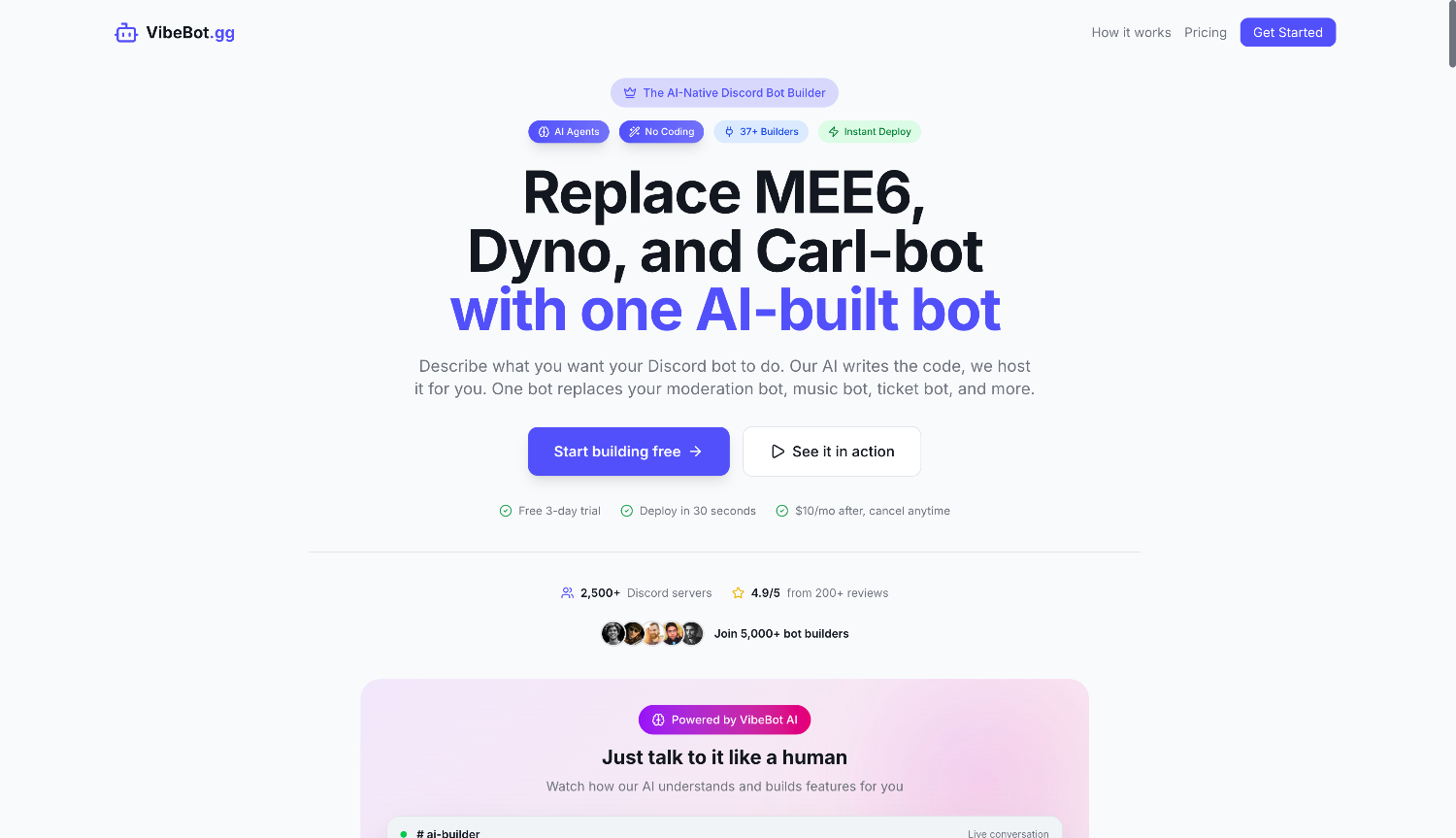 VibeBot screenshot