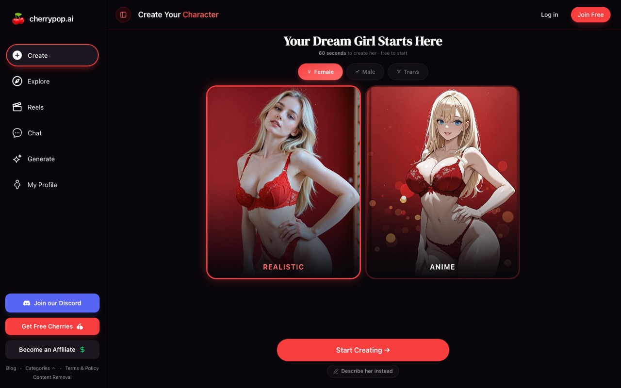 Cherrypop.ai screenshot