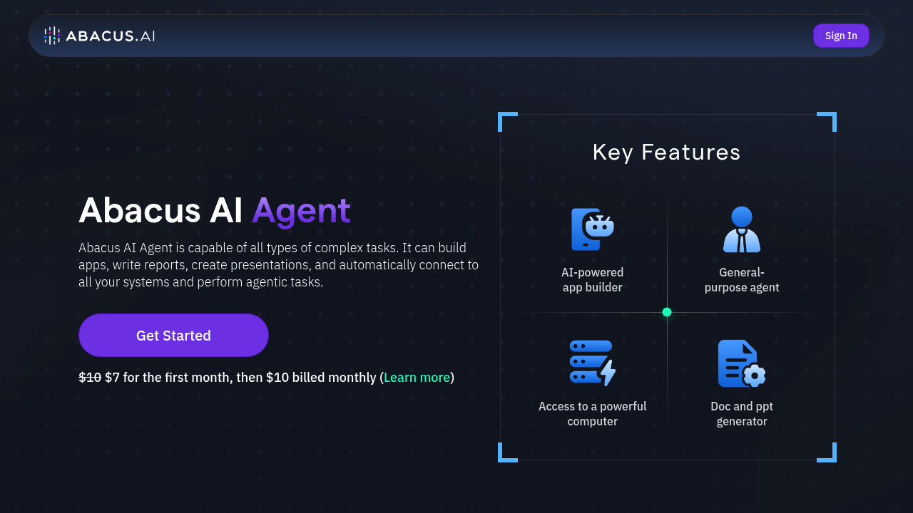 Abacus.AI DeepAgent screenshot