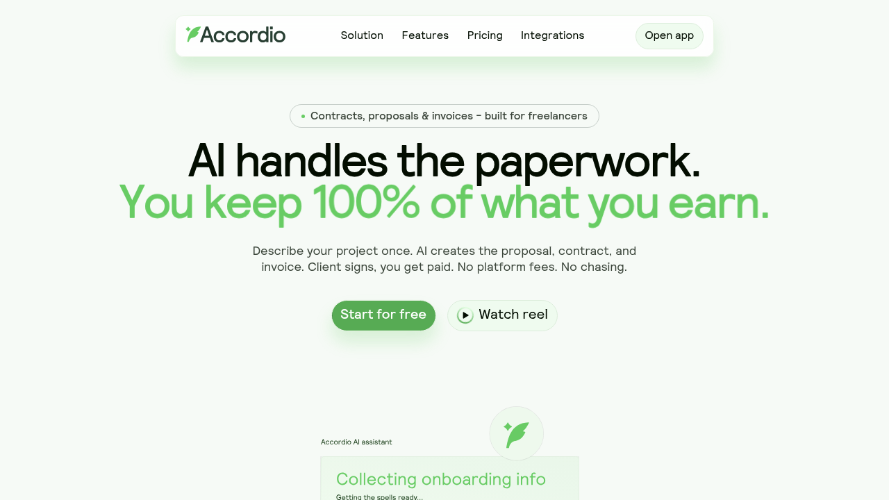 Accordio AI screenshot