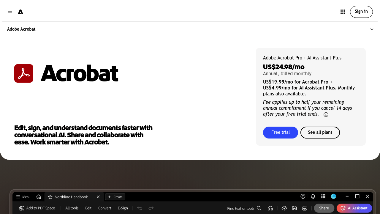 Adobe Acrobat screenshot