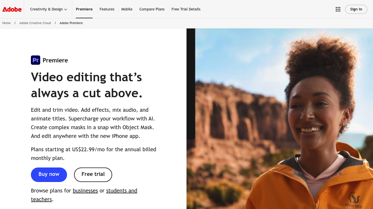 Adobe Premiere screenshot