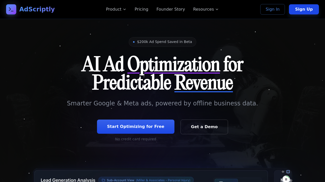 AdScriptly screenshot