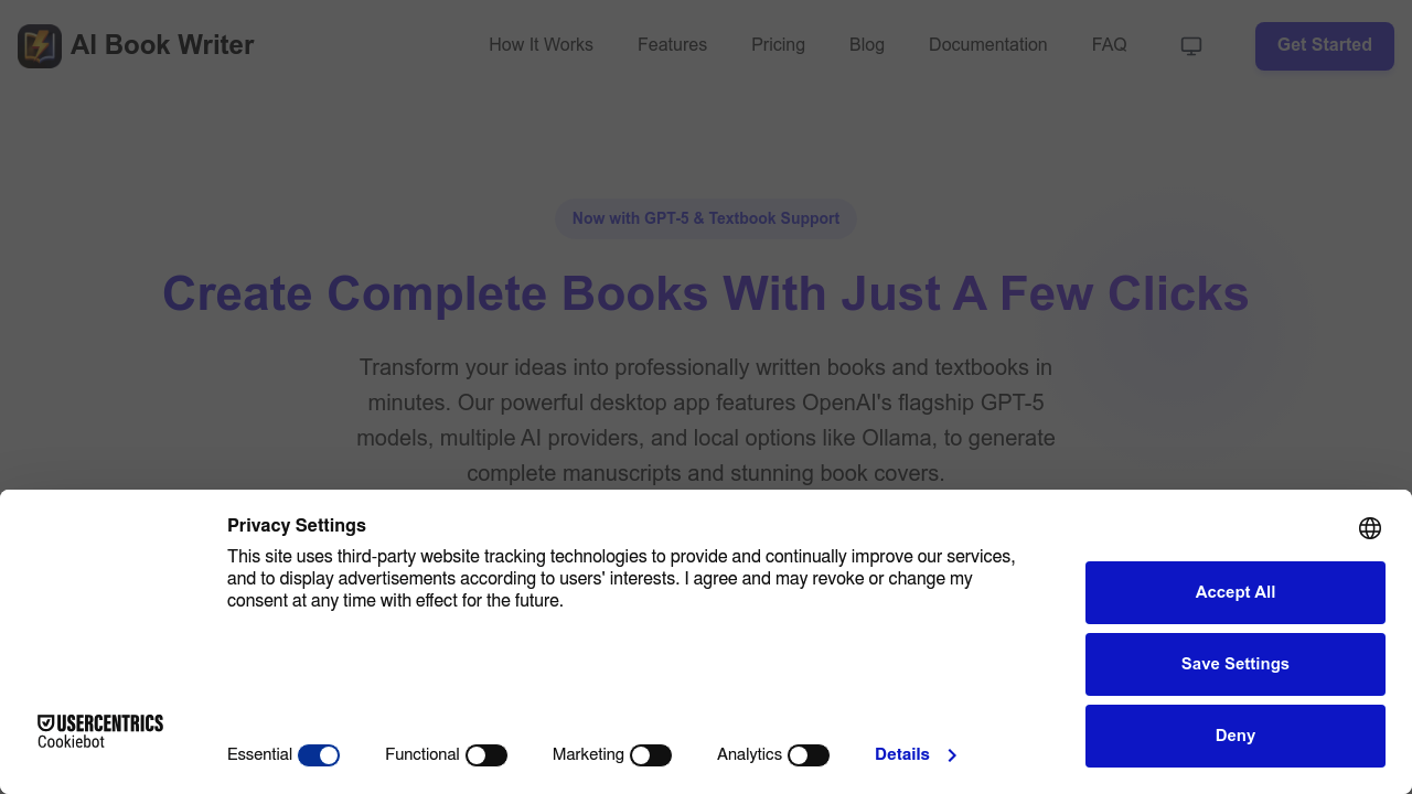 AI Book Writer screenshot