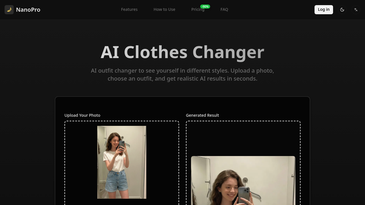 AI Clothes Changer - NanoPro screenshot