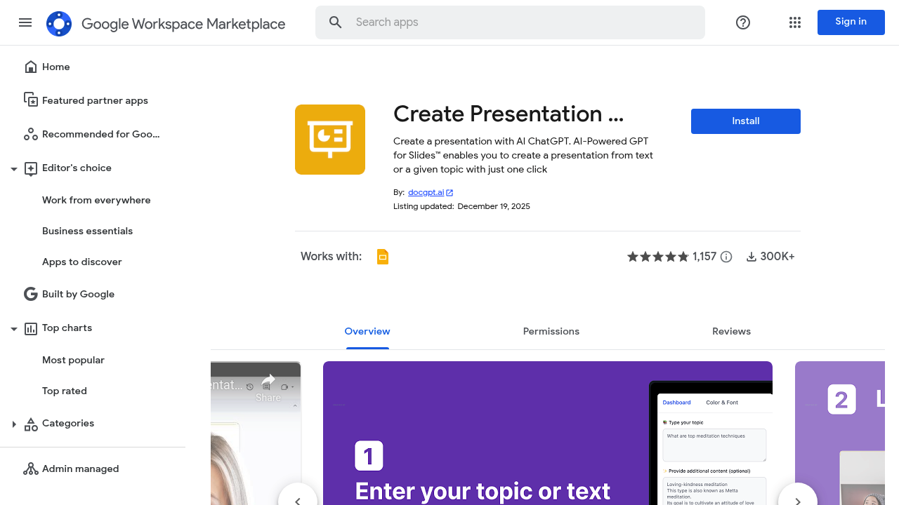 AI GPT for Slides screenshot