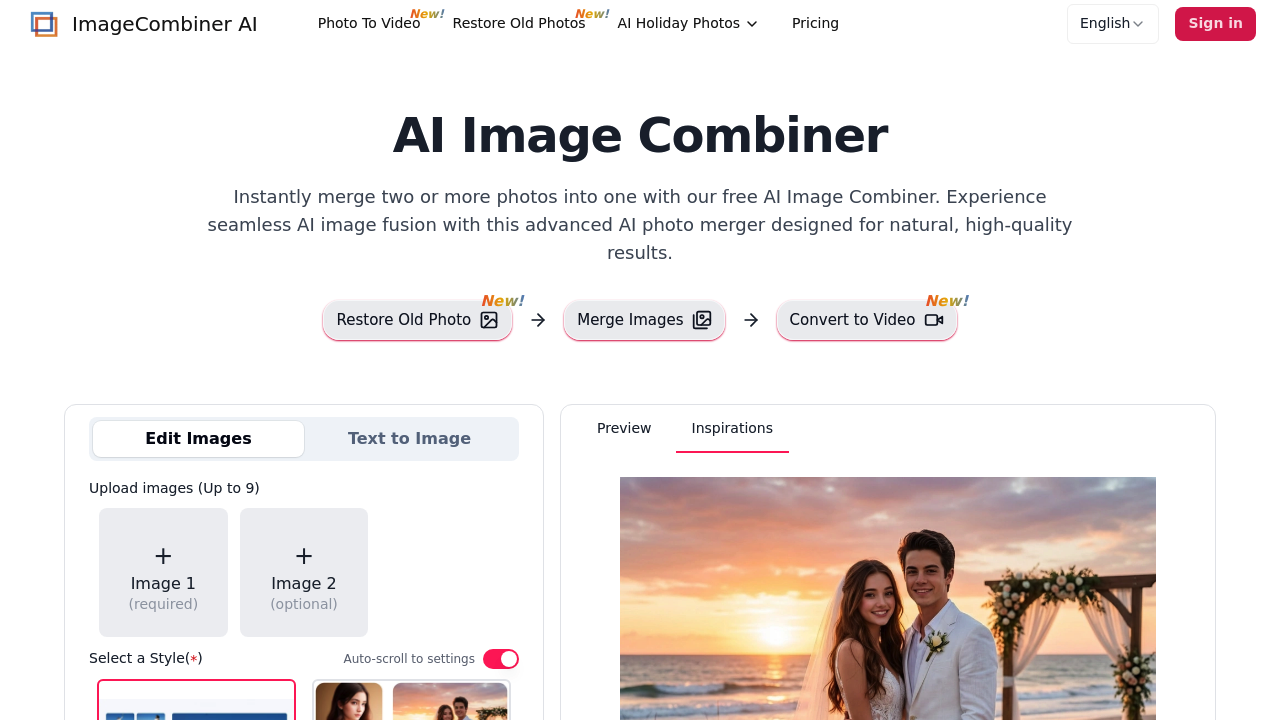 AI Image Combiner screenshot