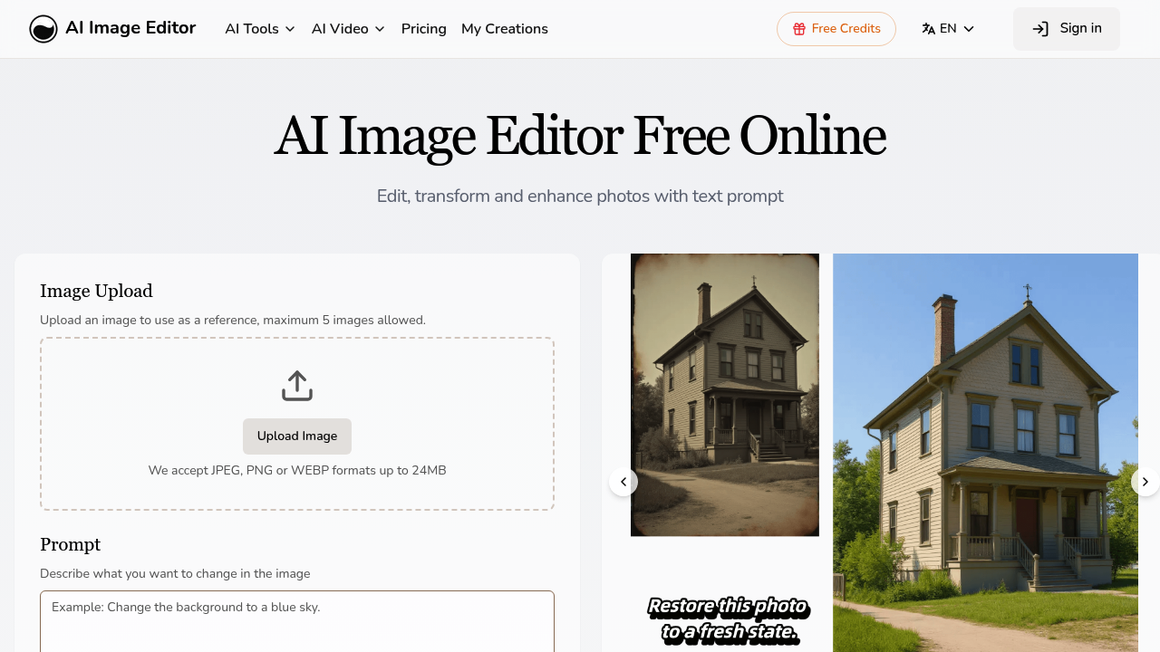 AI Image Editor screenshot