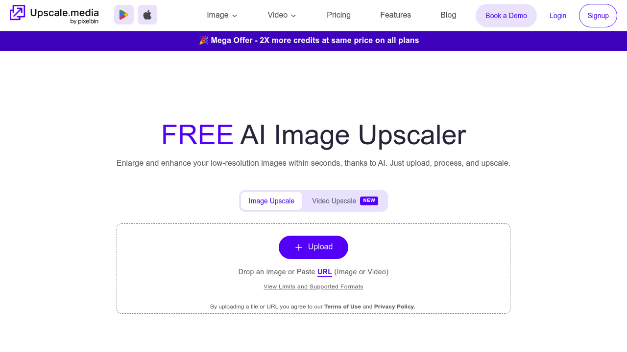 Upscale.media screenshot
