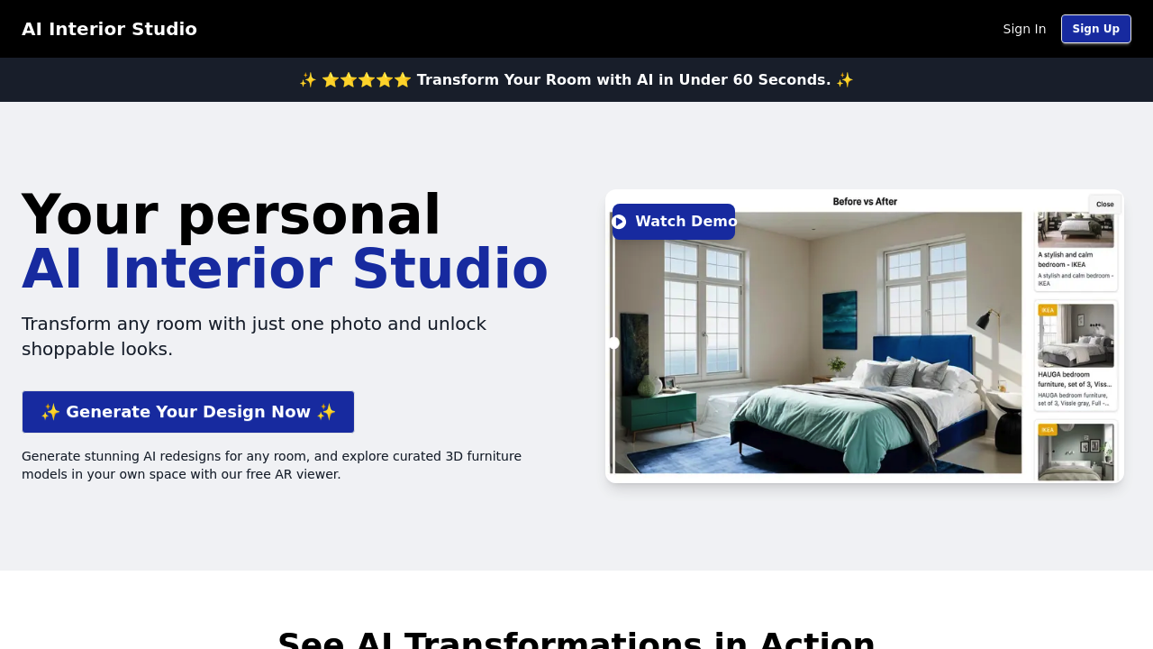AI Interior Studio screenshot