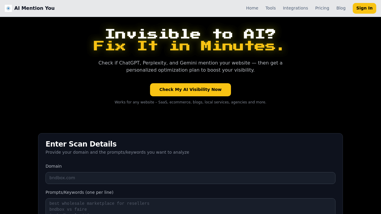 AI Mention You screenshot