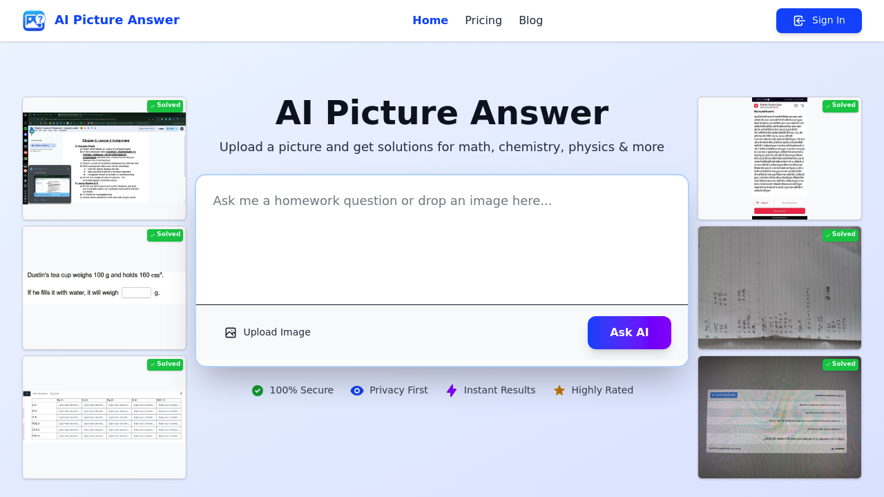 AI Picture Answer screenshot