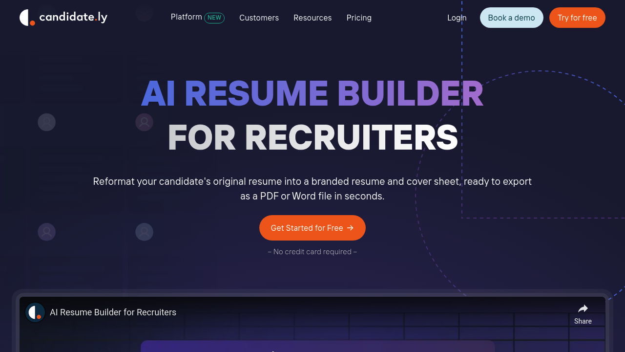 AI Resume Builder for Recruiters screenshot