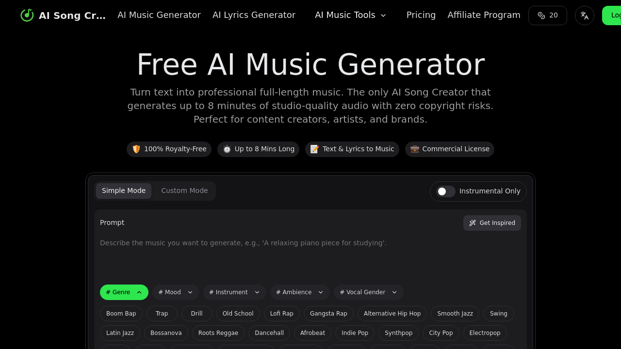 AI Song Creator.app screenshot