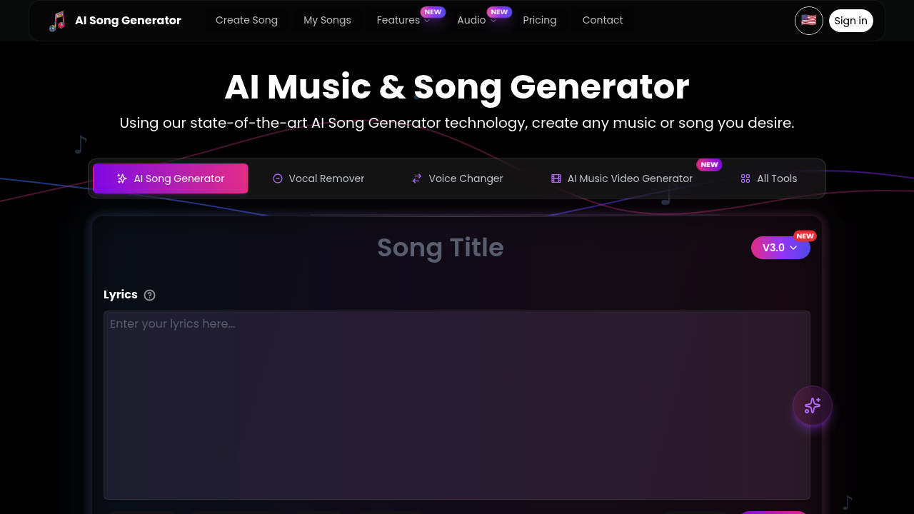 AI Song Generator screenshot