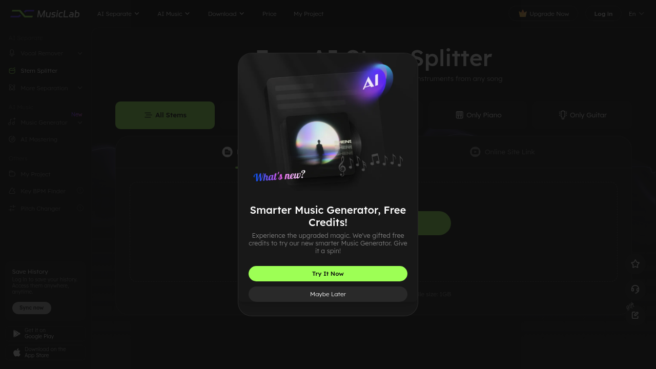 AI Stem Splitter screenshot