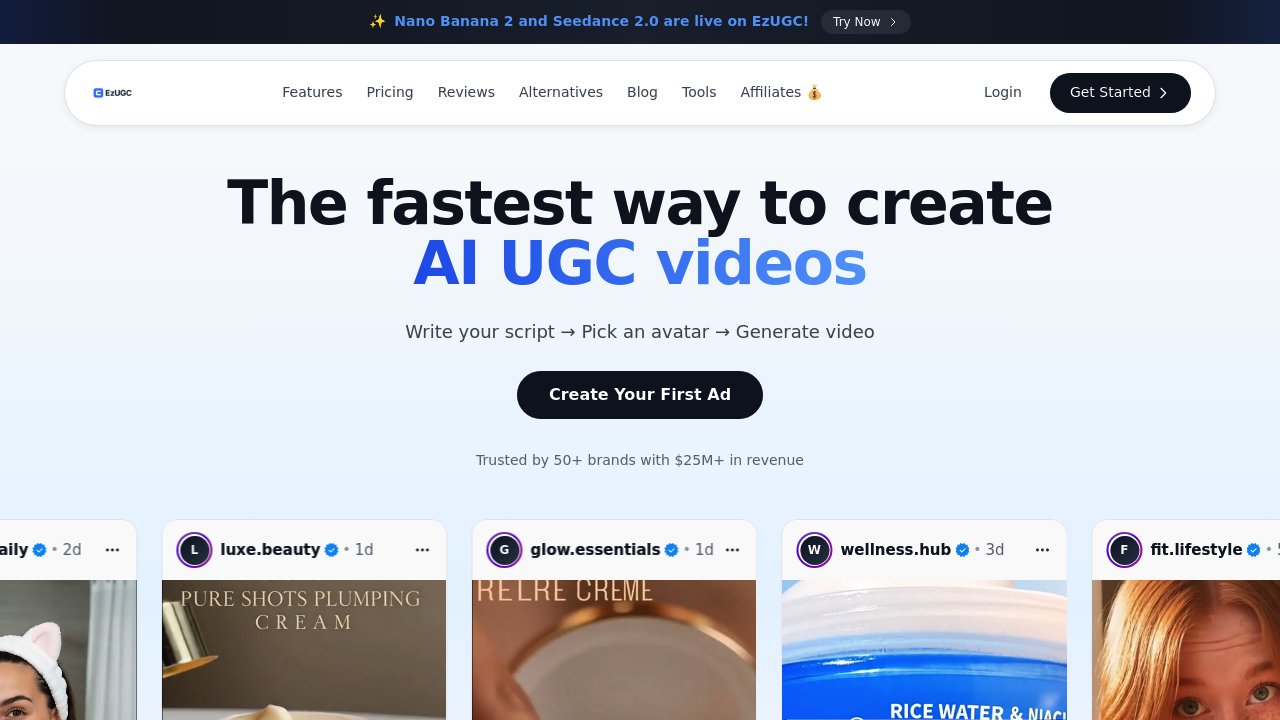EzUGC - AI UGC Ad Generator screenshot