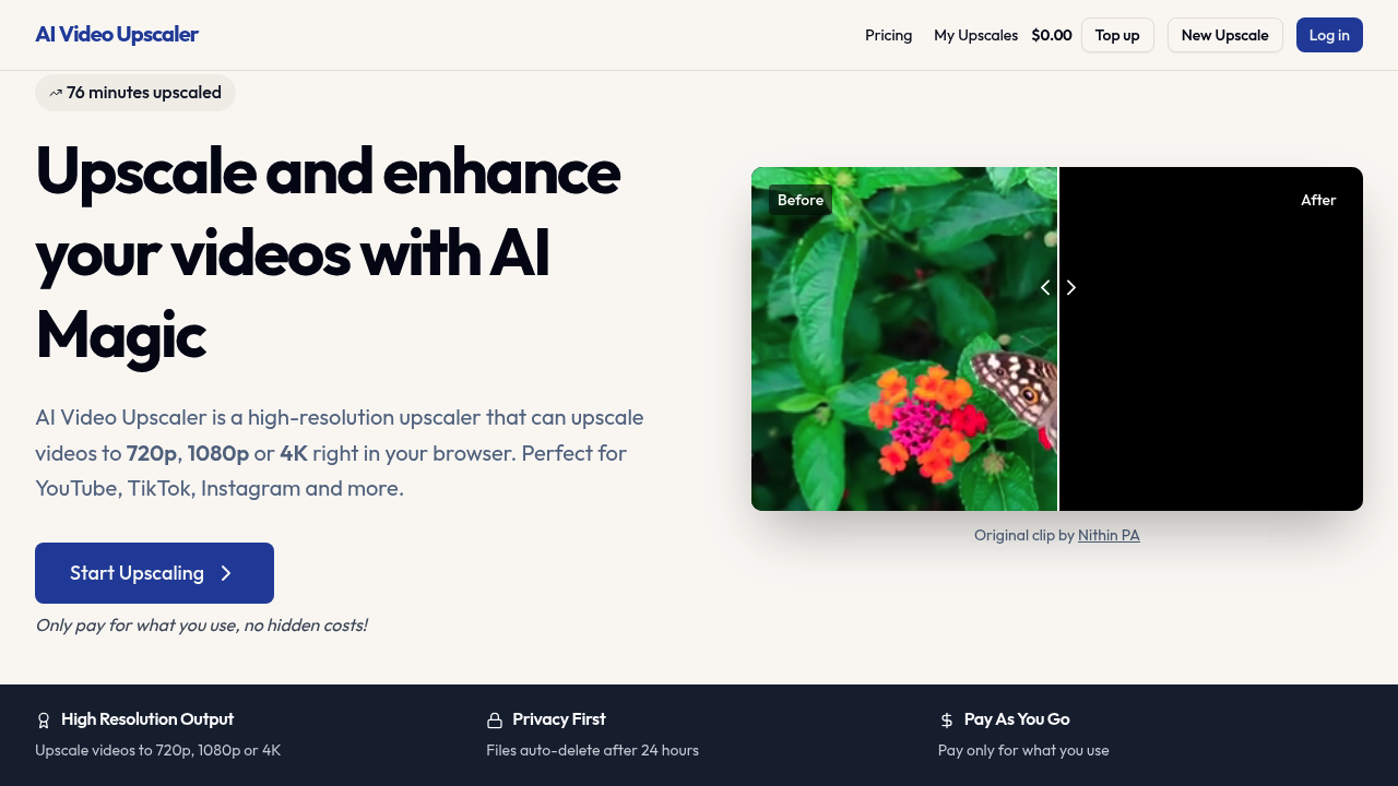 AI Video Upscaler screenshot
