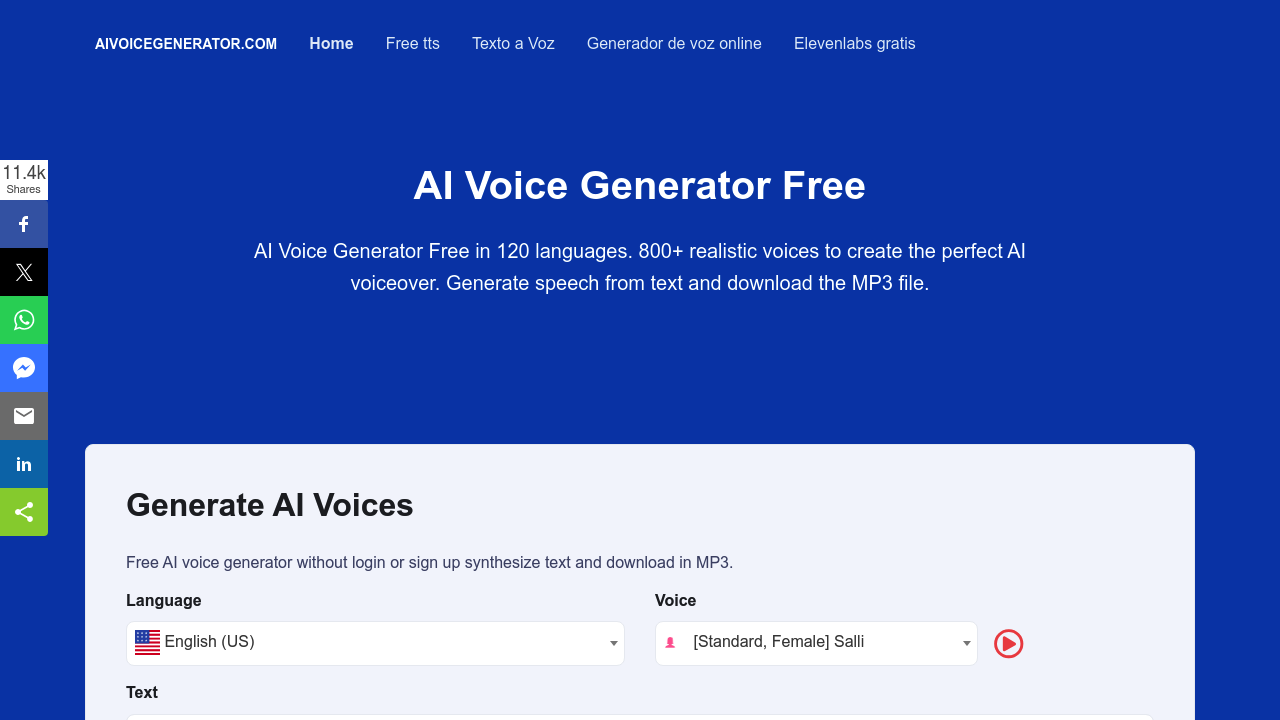 AI Voice Generator Free screenshot
