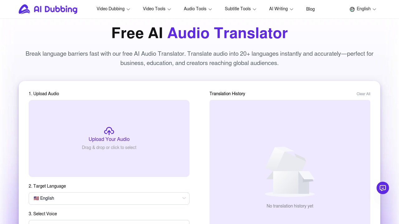 AIDubbing.io screenshot