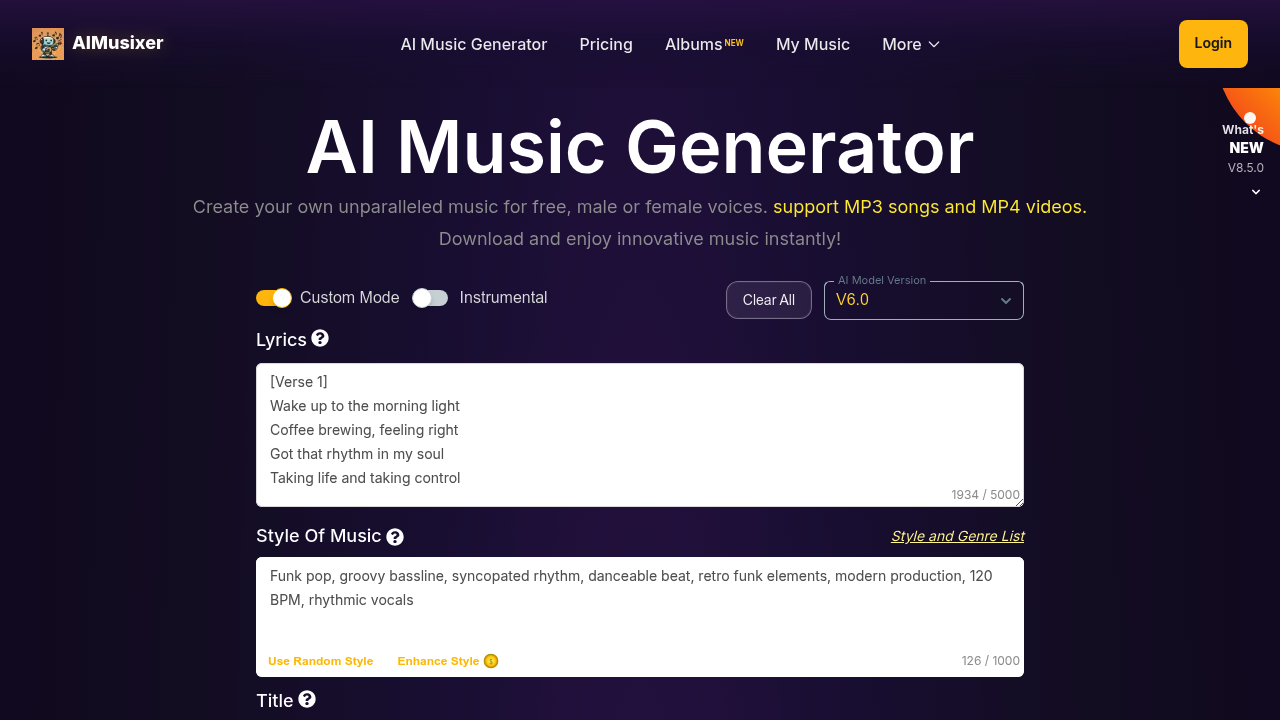 AIMusixer screenshot