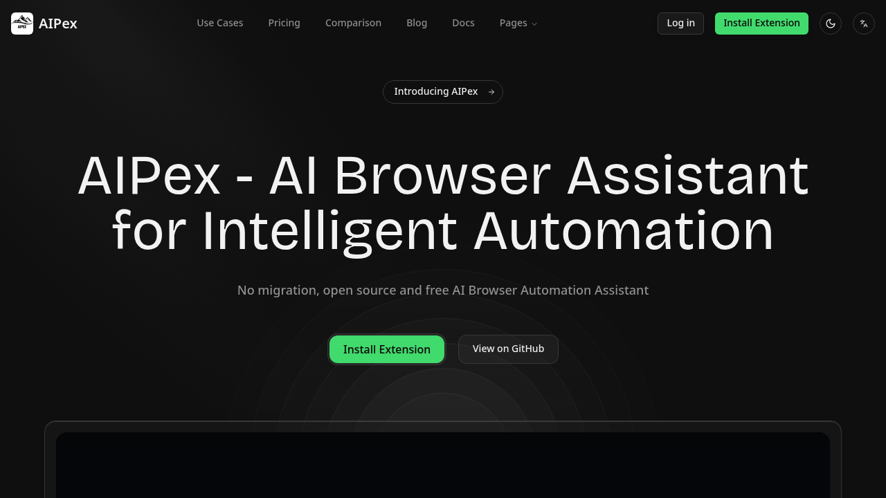 AIPex AI Browser Automation Assistant screenshot