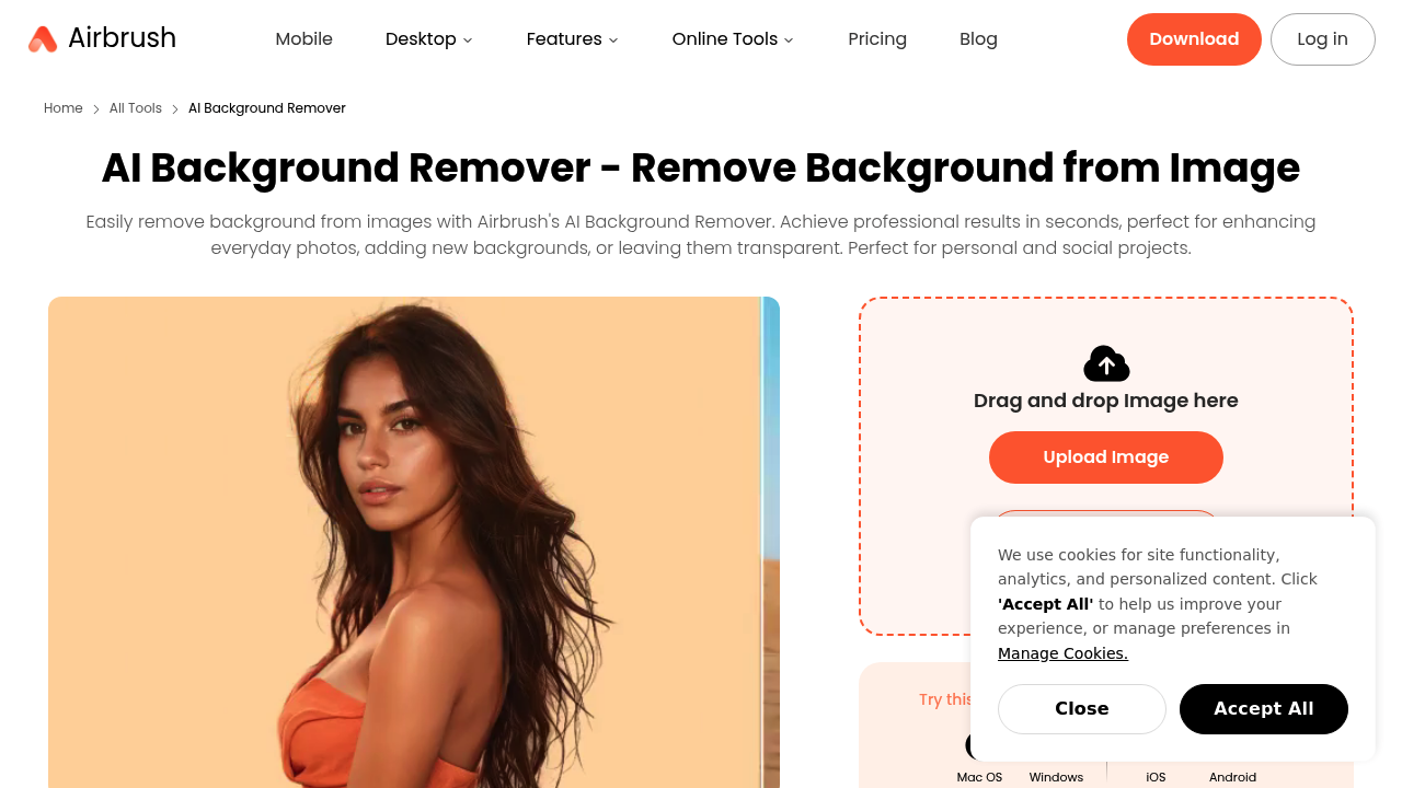 Airbrush AI Background Remover screenshot