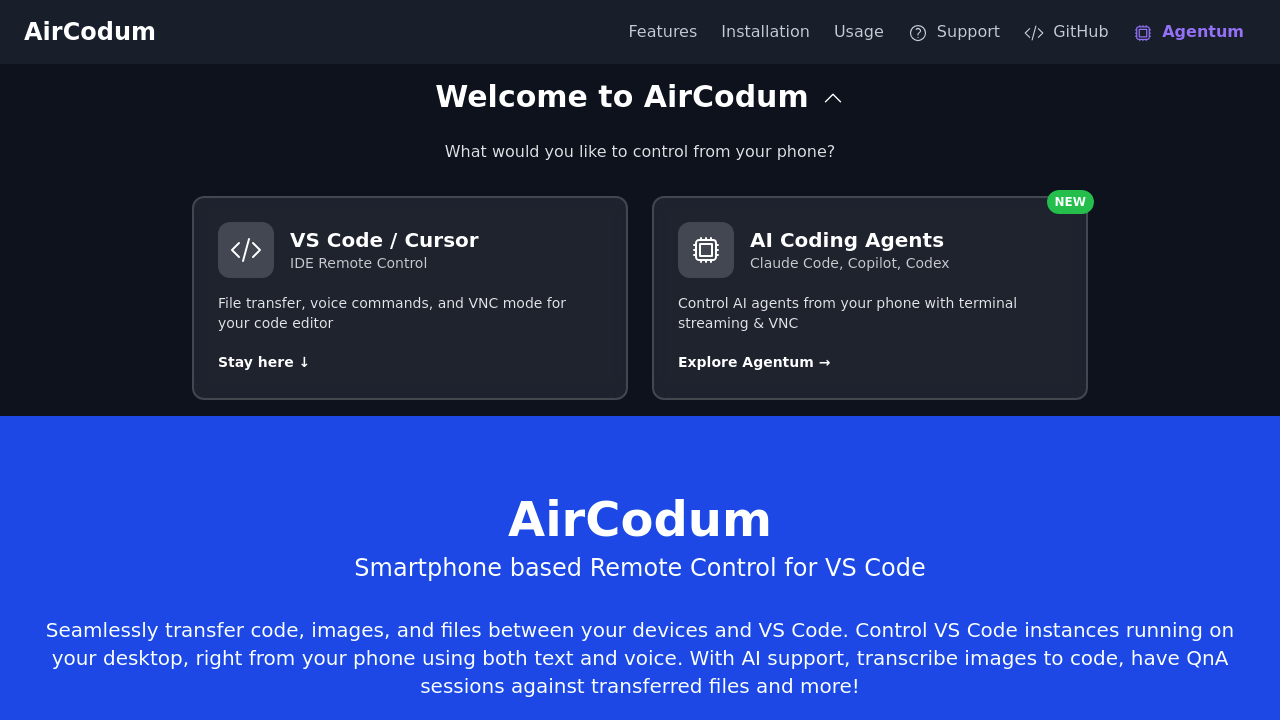 AirCodum screenshot