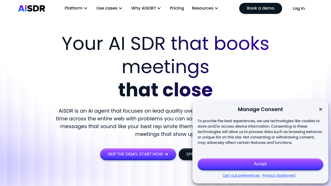 AiSDR screenshot