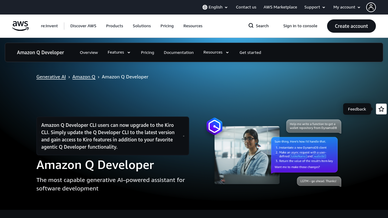 Amazon CodeWhisperer screenshot