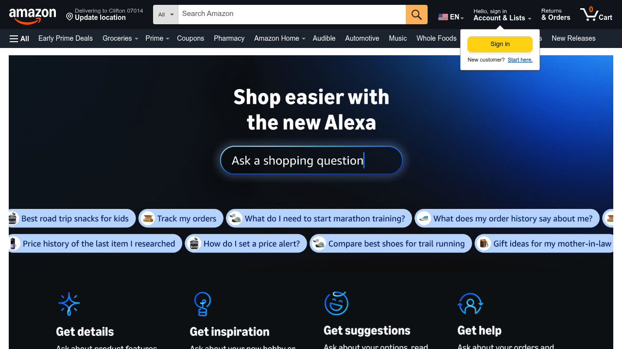 Amazon Rufus screenshot