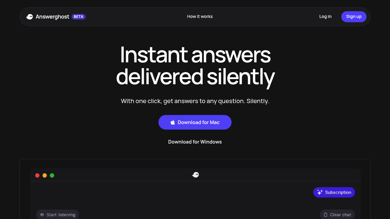 Answerghost screenshot