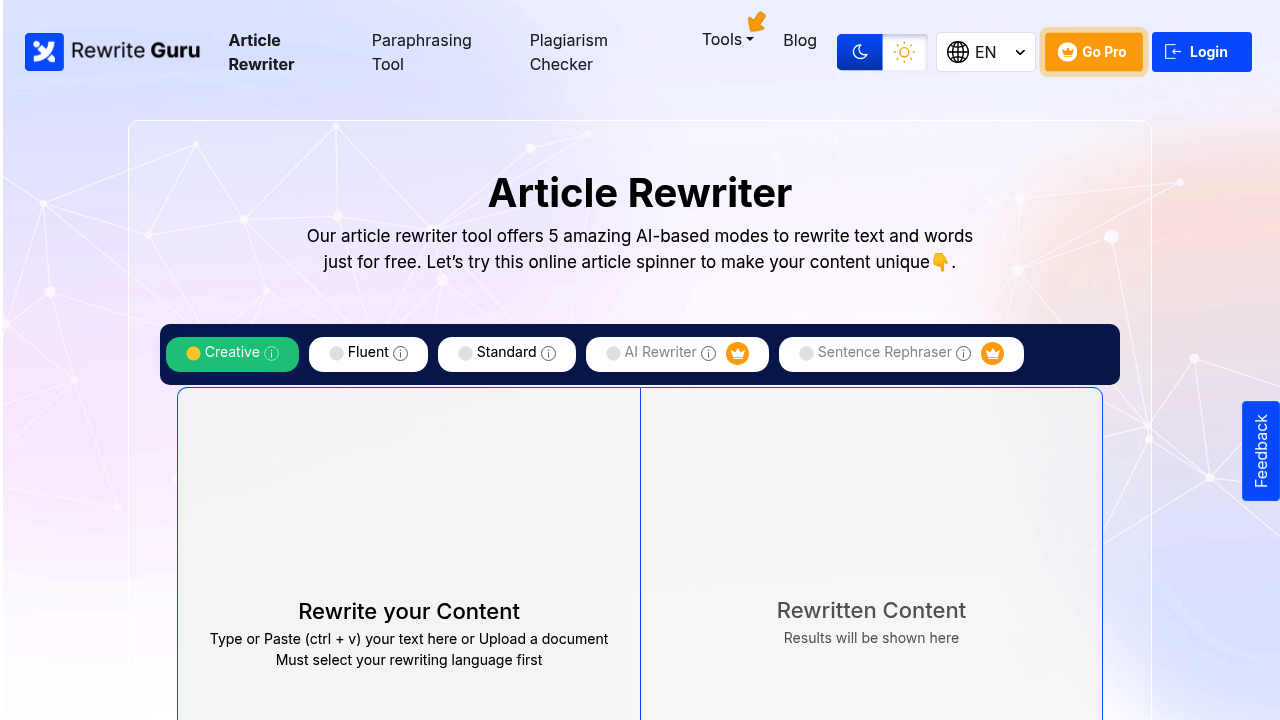 Article Rewriter screenshot