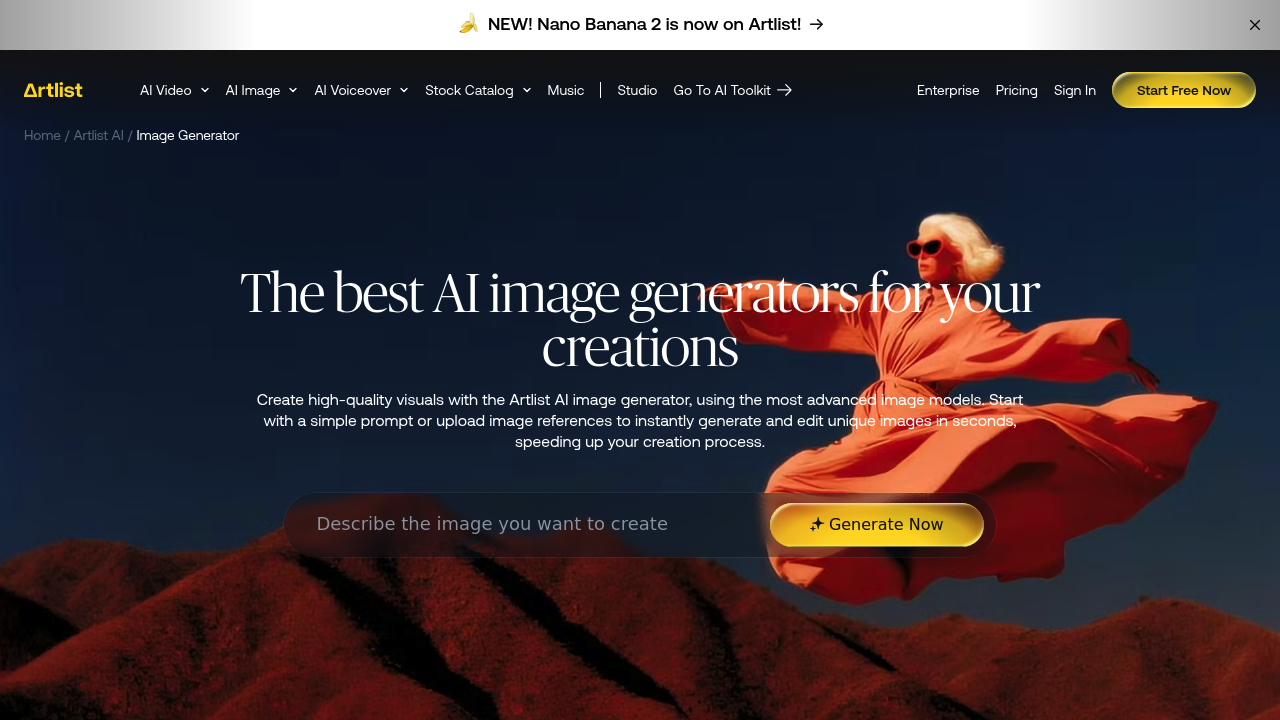 Artlist | AI Image Generator screenshot