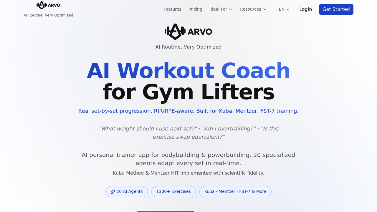 Arvo - AI Personal Trainer screenshot
