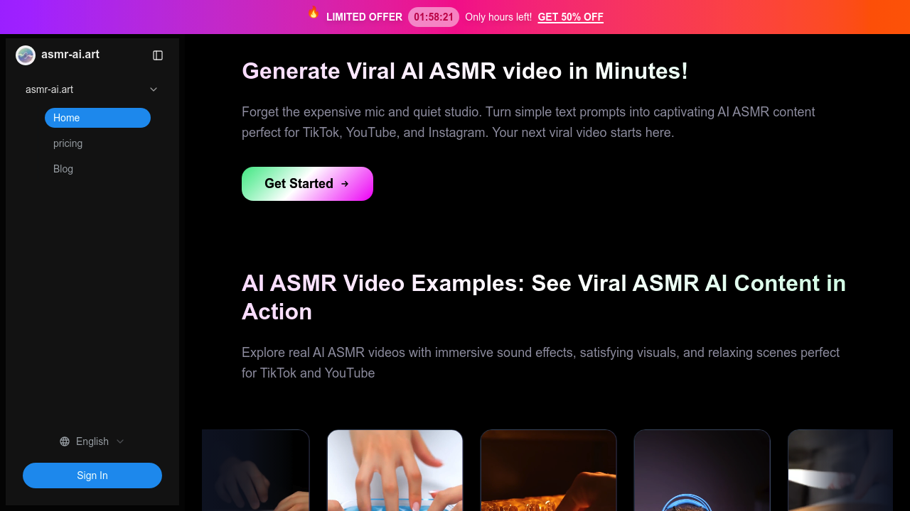ASMR-AI.art screenshot