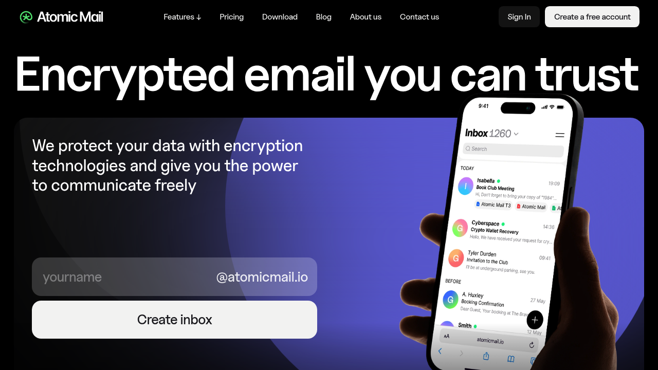 Atomic Mail screenshot