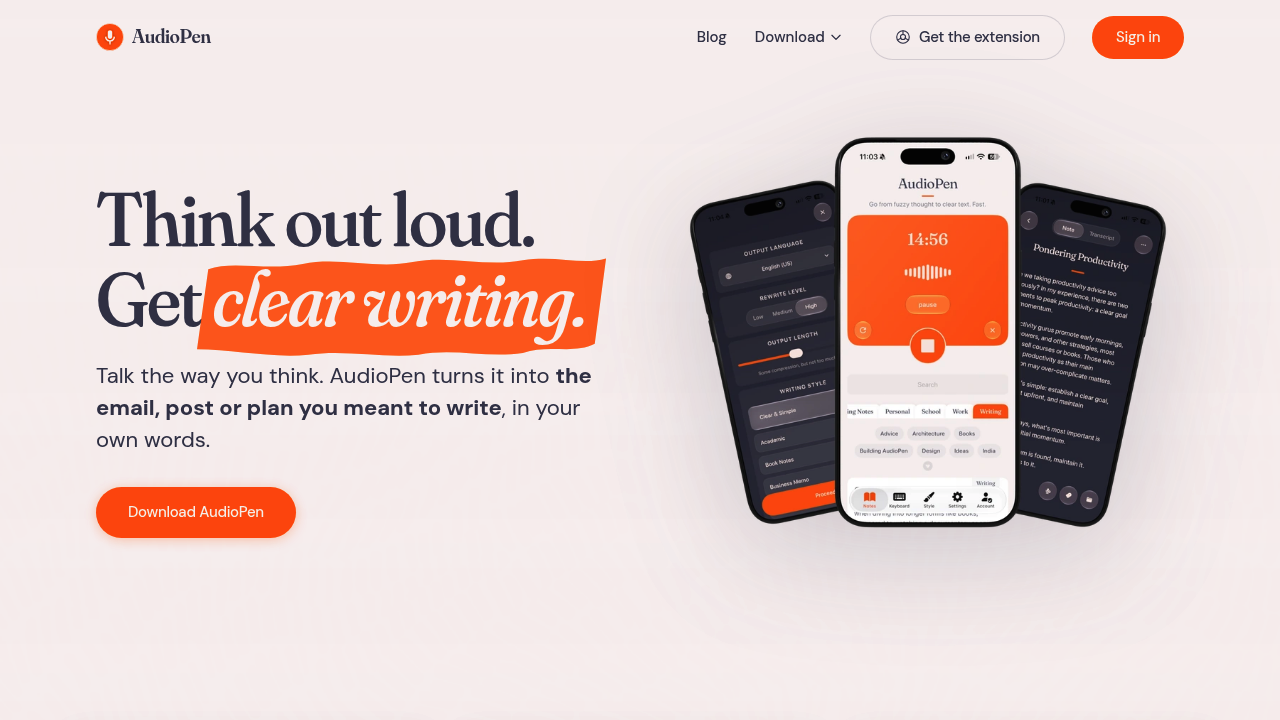 Audiopen screenshot