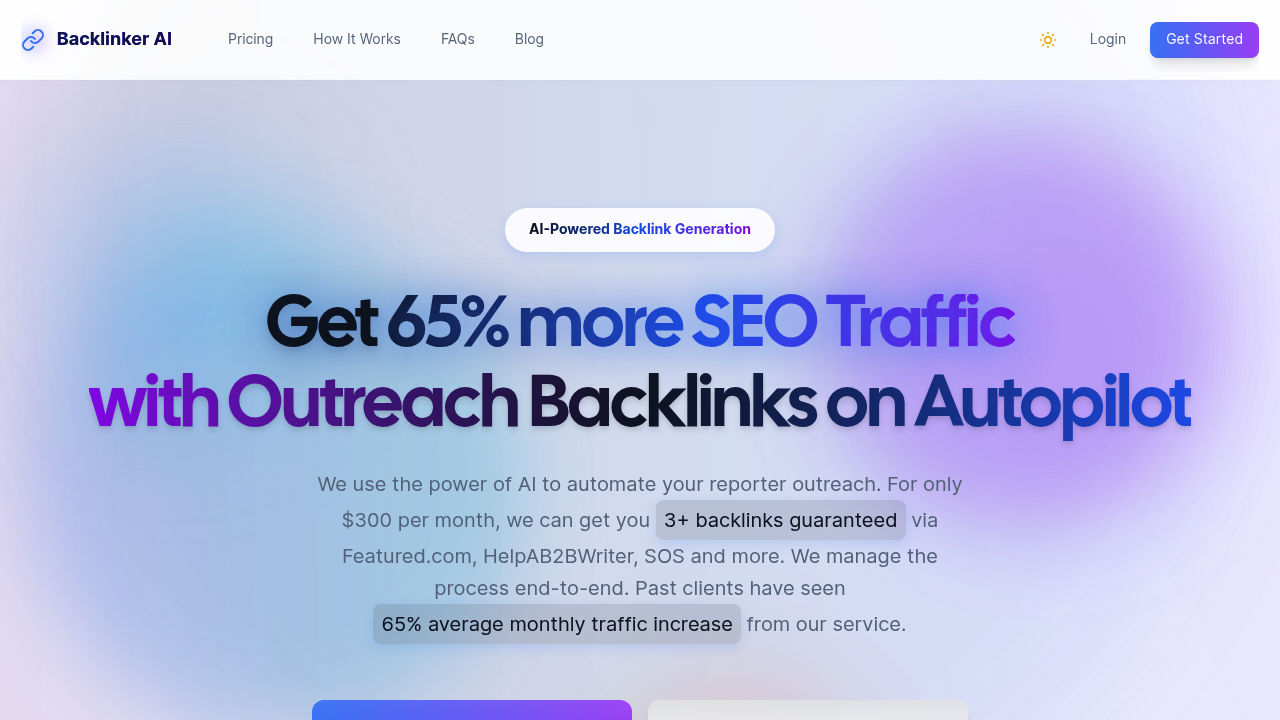 Backlinker.AI screenshot