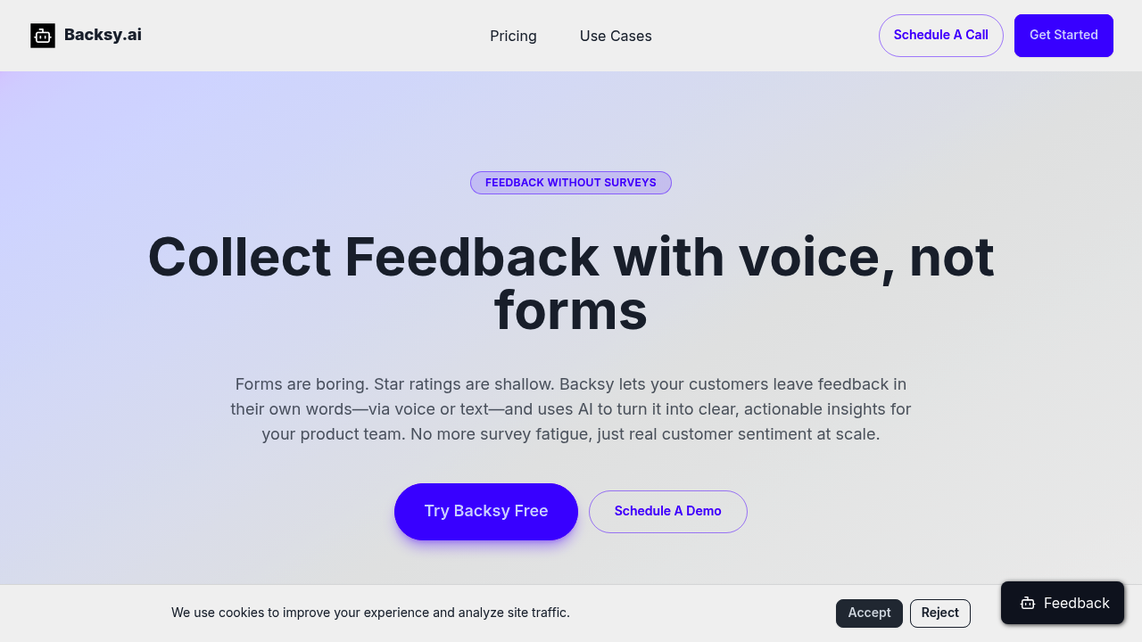 Backsy.ai screenshot