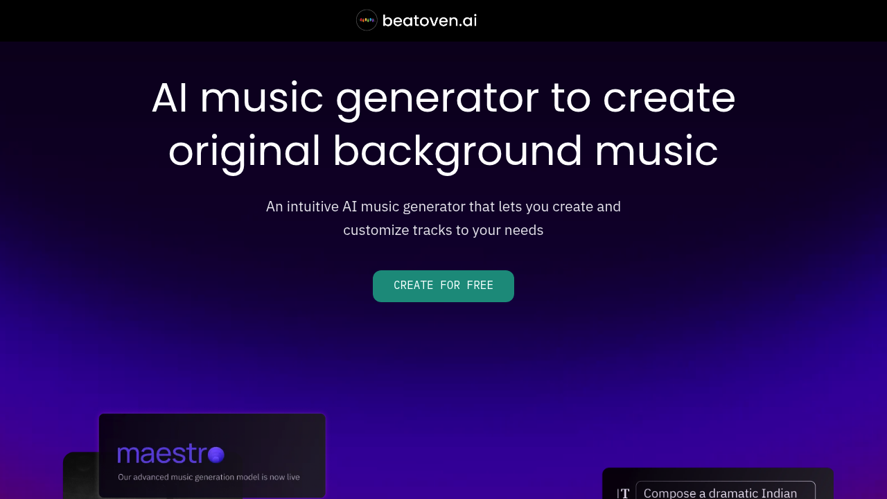 Beatoven.ai screenshot