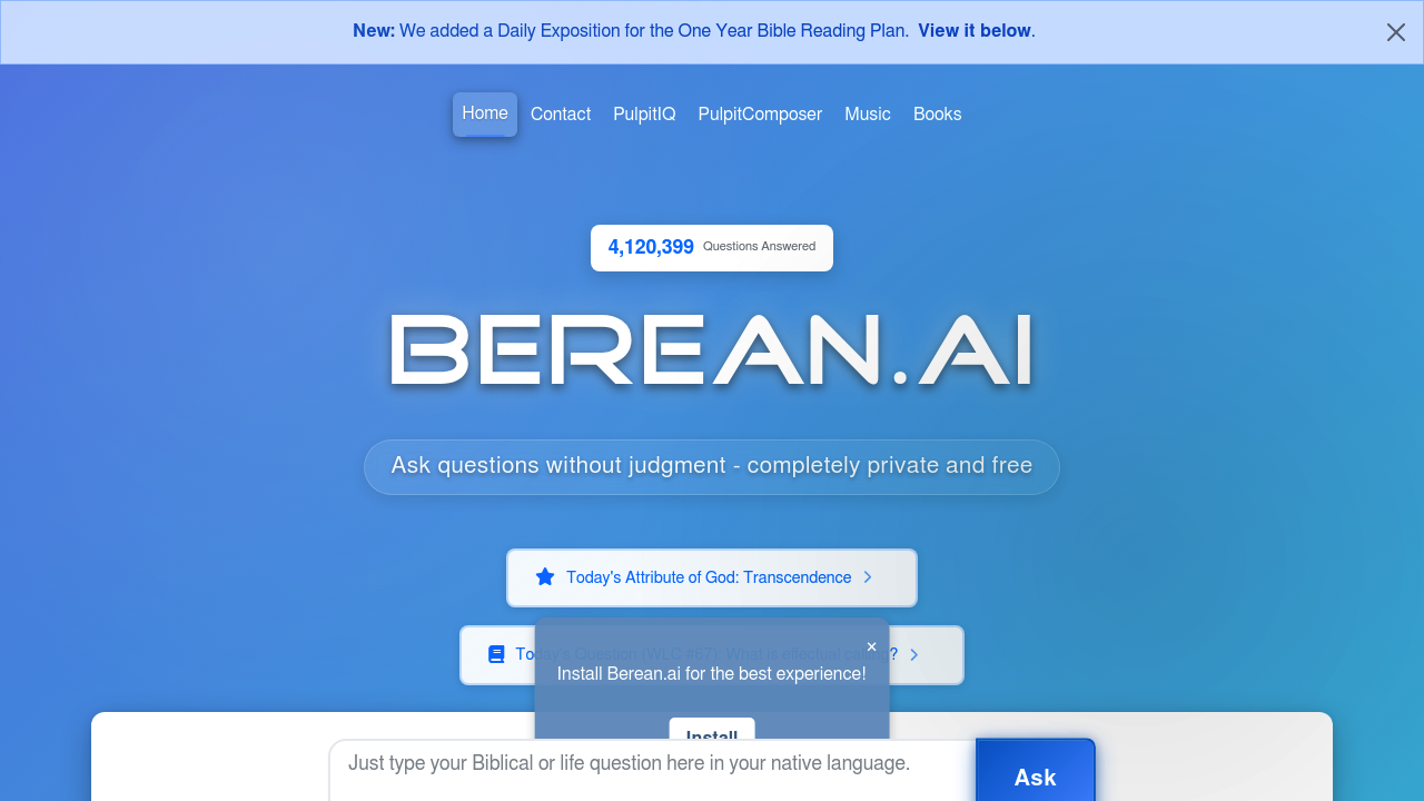 Berean.ai screenshot